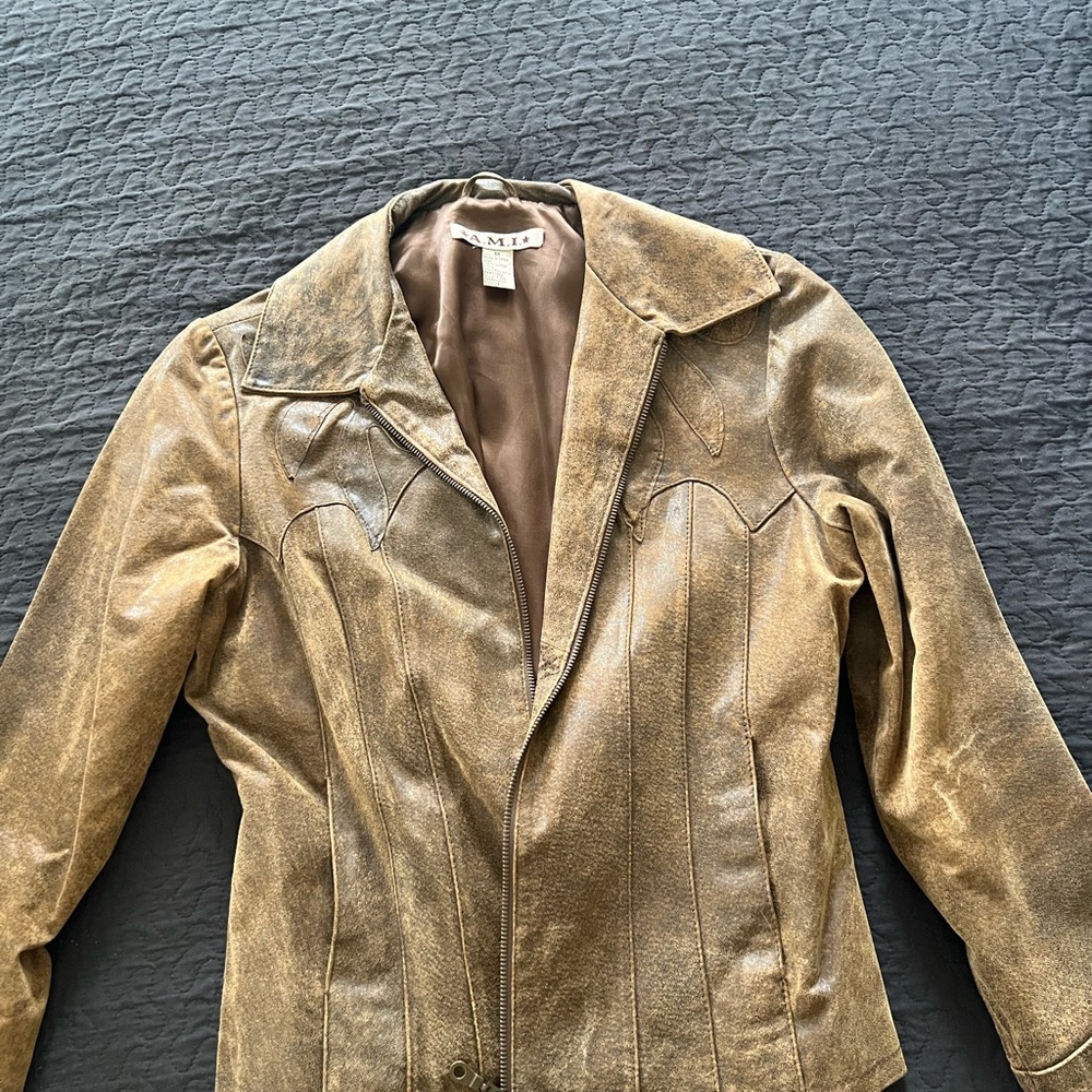 AMI leather jacket